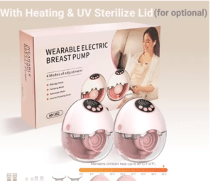 Wearable electric breast pump
